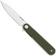 Image for Real Steel Iris Flipper 8061AG Satin 12C27, OD Green G10, pocket knife