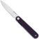 Image for Real Steel Iris Front Flipper 8061BP Satin 12C27, Purple G10, pocket knife
