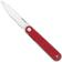 Image for Real Steel Iris Front Flipper 8061BR Satin 12C27, Red G10, pocket knife