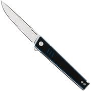 Real Steel Kikashi 8071DS Stonewashed 14C28N, Black Blue G10, coltello da tasca