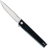 Afbeelding voor Real Steel Kikashi 8071DS Stonewashed 14C28N, Black Blue G10, zakmes