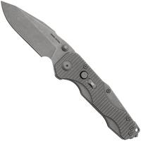 Bild für Real Steel Evolution 9911 Frame Lock & Button Unlocking Heavy Duty Tactical Knife, Stonewashed Drop Point S35VN, Titanium, Taschenmesser