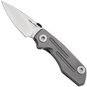 Real Steel Delta 2600, M7101 Satin S35VN, Titanium pocket knife, Poltergeist design
