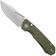 Afbeelding voor Remette Rhino Button Liner Lock MC25A Beadblasted 14C28N, Green Micarta, zakmes