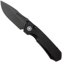 Afbeelding voor Remette Rhino Button Liner Lock MC25B Blackwashed 14C28N, Black Micarta, zakmes
