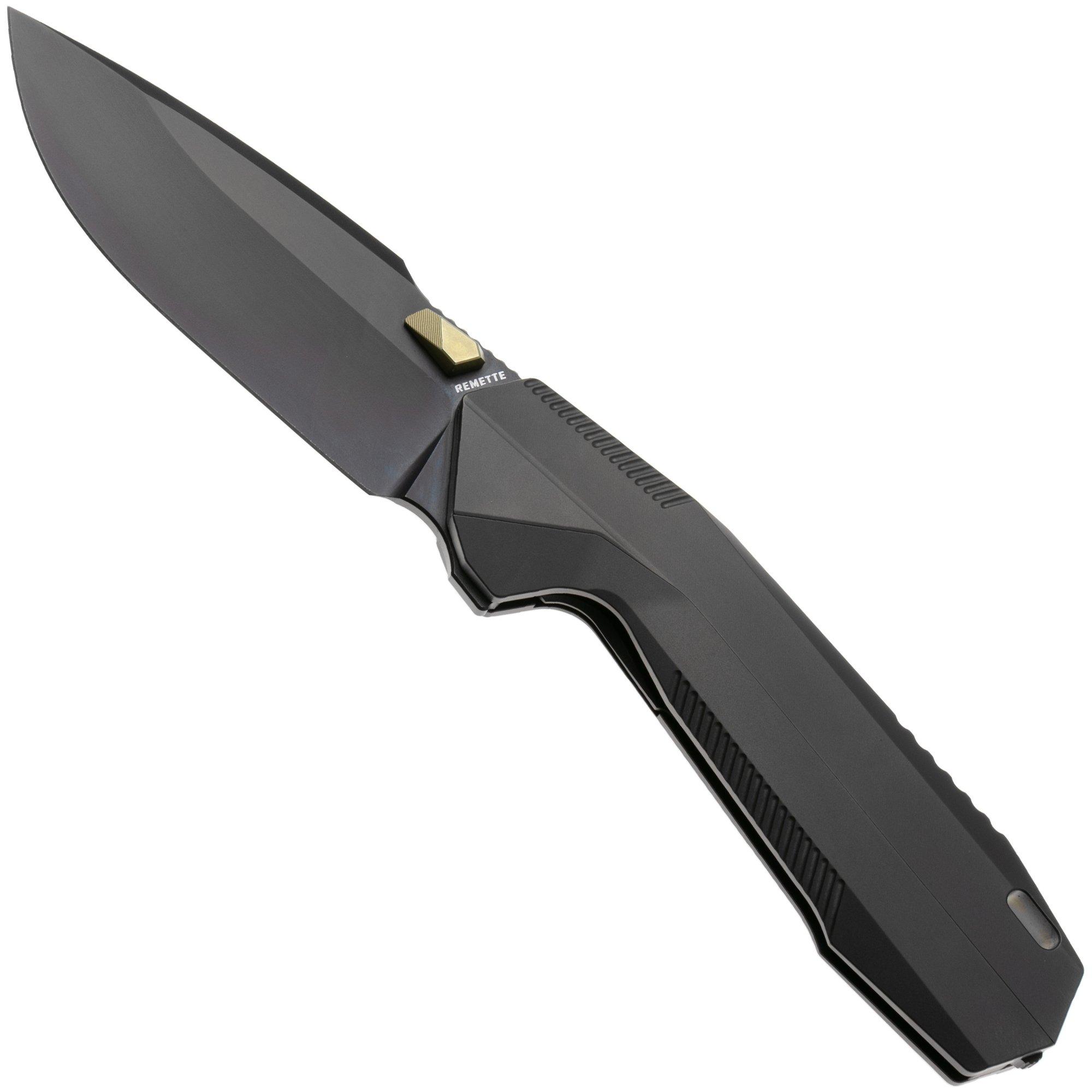 Remette RT-WK1-F M390, Black DLC Titanium, couteau de poche