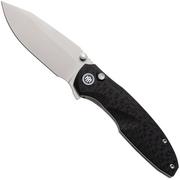 Afbeelding voor Remette RT-Cool Whale Button Liner Lock RTCL-GN1 Beadblasted 14C28N, Black G10, zakmes