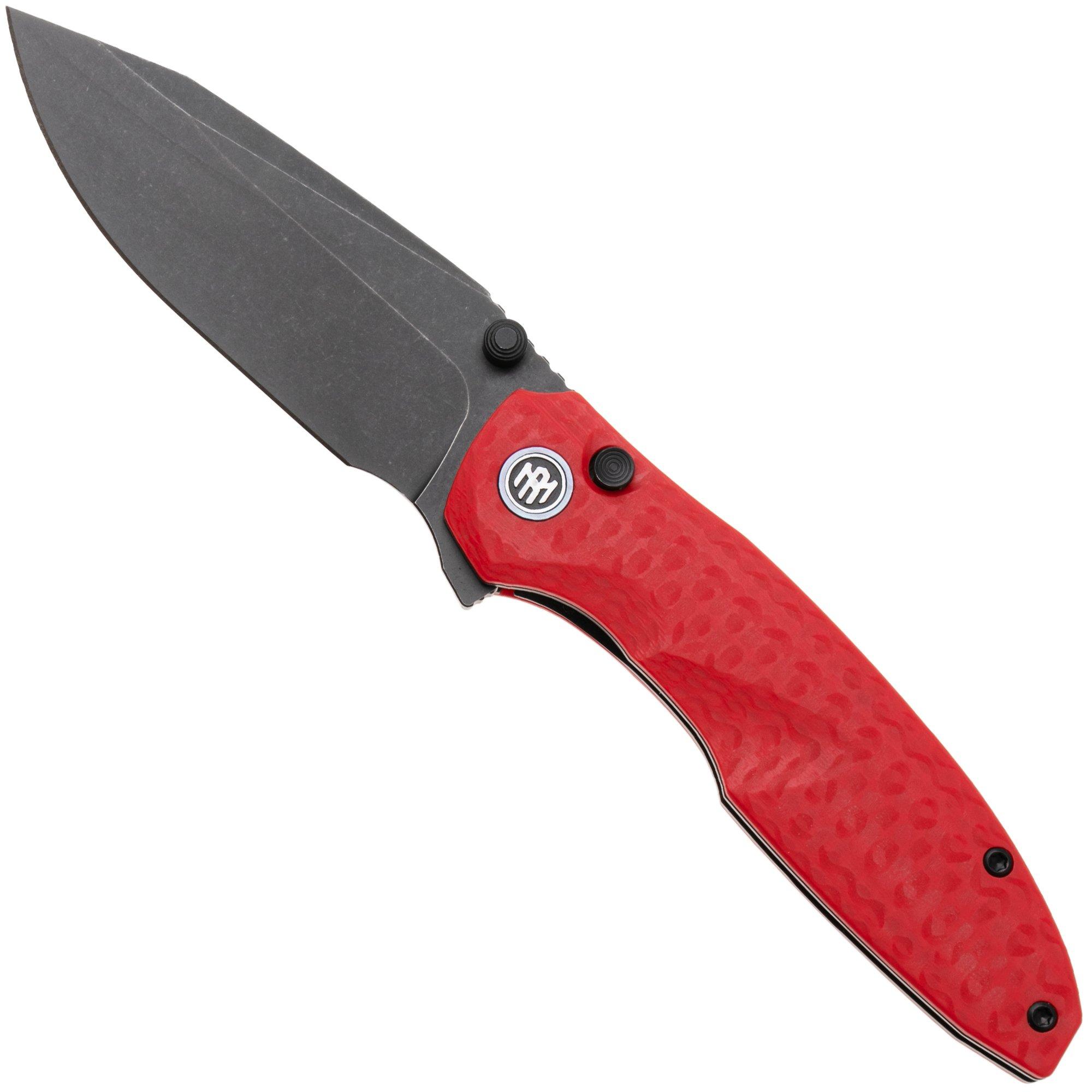 Remette RT-Cool Whale RTCL-GN4 14C28N, Red G10, Black Blade, couteau de poche