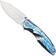 Afbeelding voor Remette RT-Cool Whale Frame Lock RTCL-T3 Bead Blasted M390, Flamed Anodized Lightning Titanium, zakmes