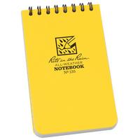 Afbeelding voor Rite in the Rain Top Spiral Notebook 135, 3" x 5", Yellow, notitieboekje