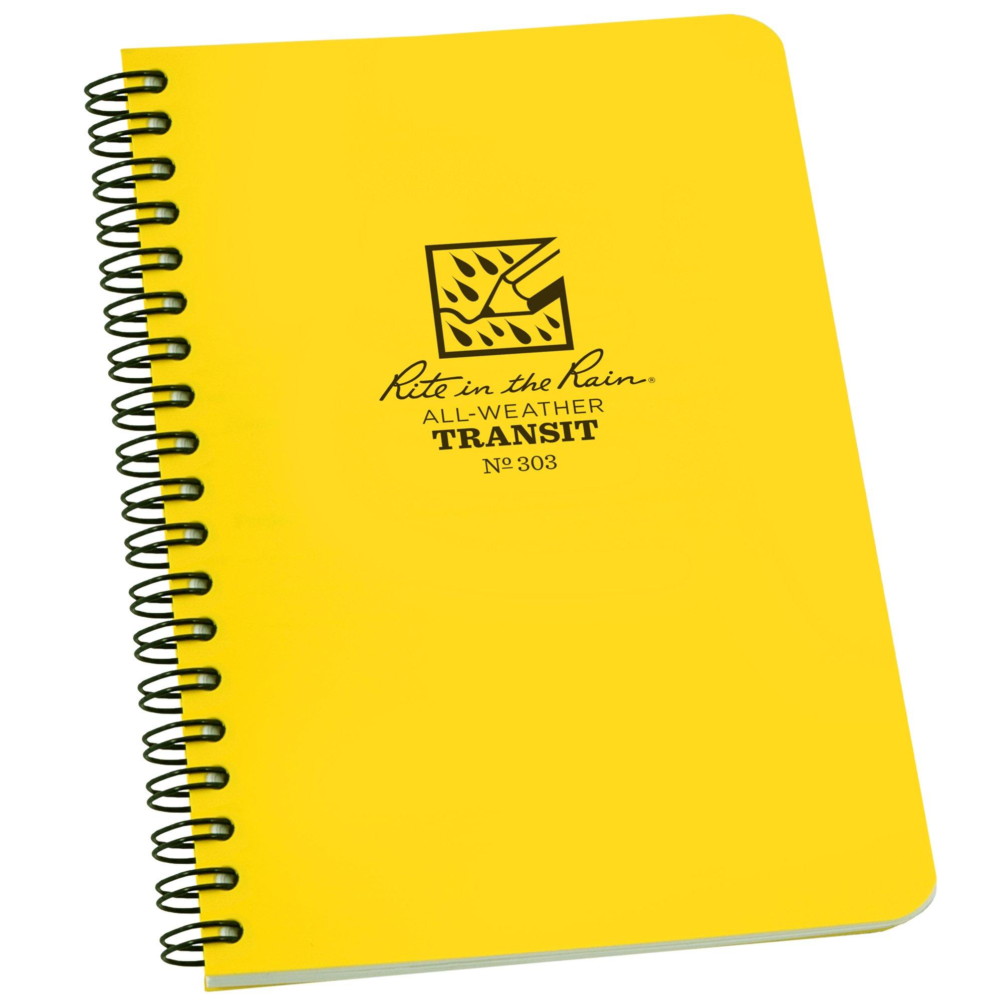 Rite in the Rain Transit Notebook 303, 4 5/8" x 7", Yellow