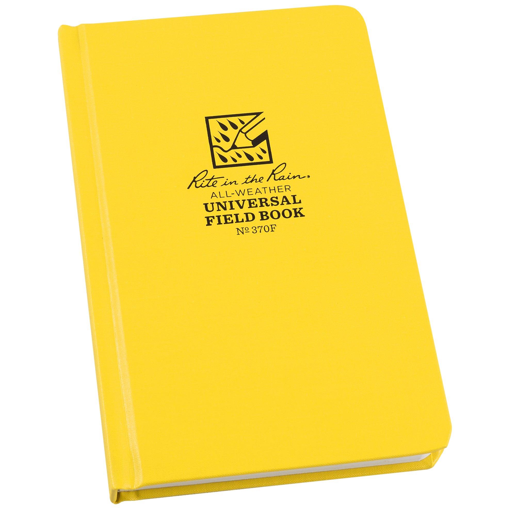 Rite in the Rain Universal Hard Cover Book 370F, 4 3/4" x 7 1/2", Yellow, Notizbuch