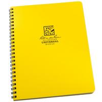 Afbeelding voor Rite in the Rain Side Spiral Notebook 373-LG 6 5/8" x 8 1/2", Yellow, Line Grid, notitieboek