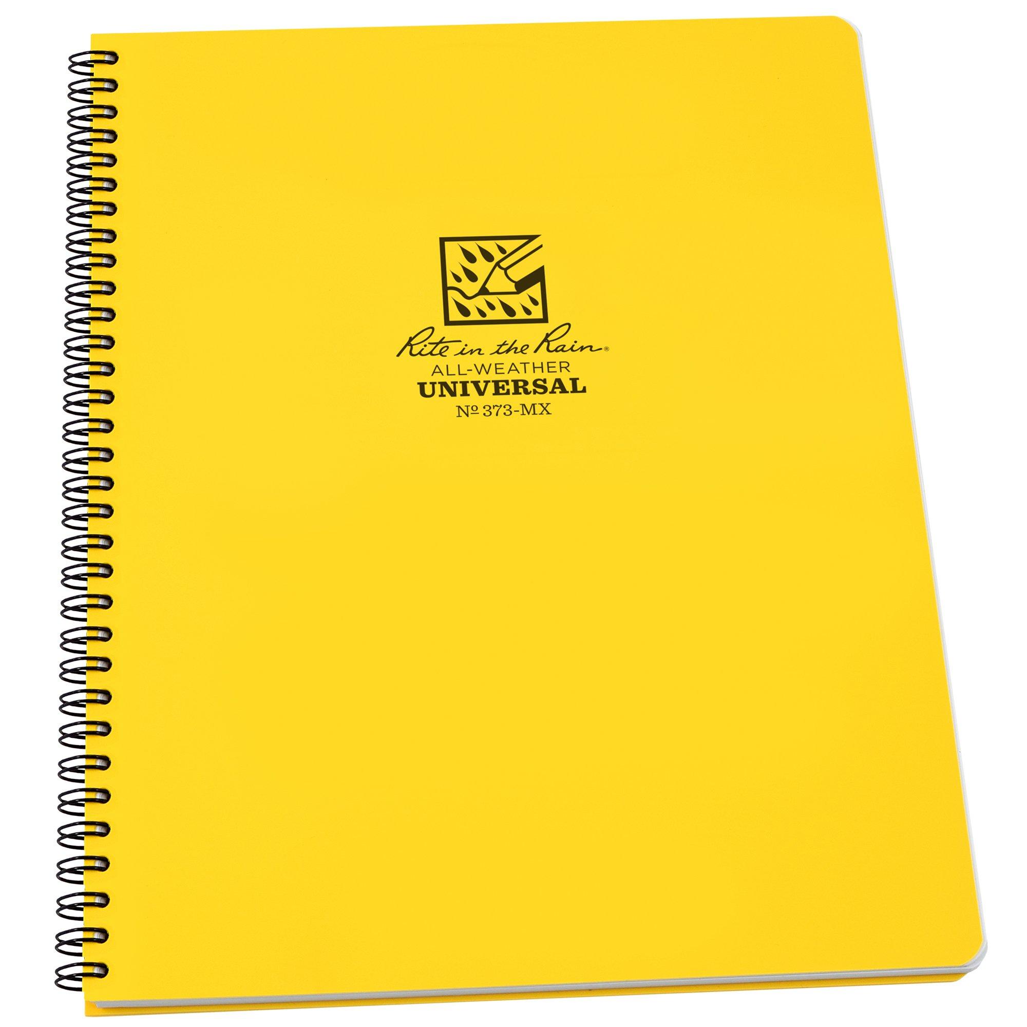 Rite in the Rain Side Spiral Notebook 373-MX 8 1/2" x 11", Yellow, Notizbuch