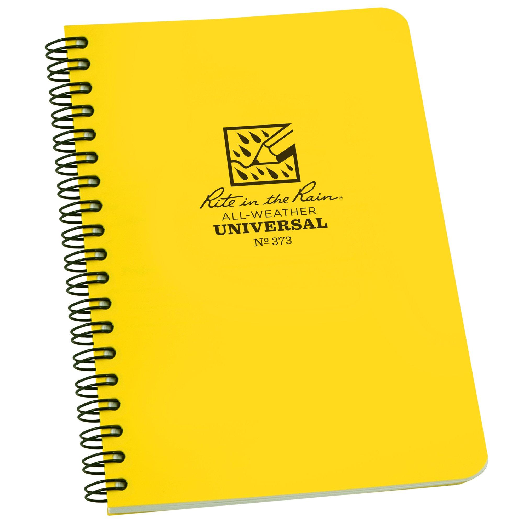 Rite in the Rain Universal Spiral Notebook 373, 4 5/8" x 7", Yellow, Notizbuch