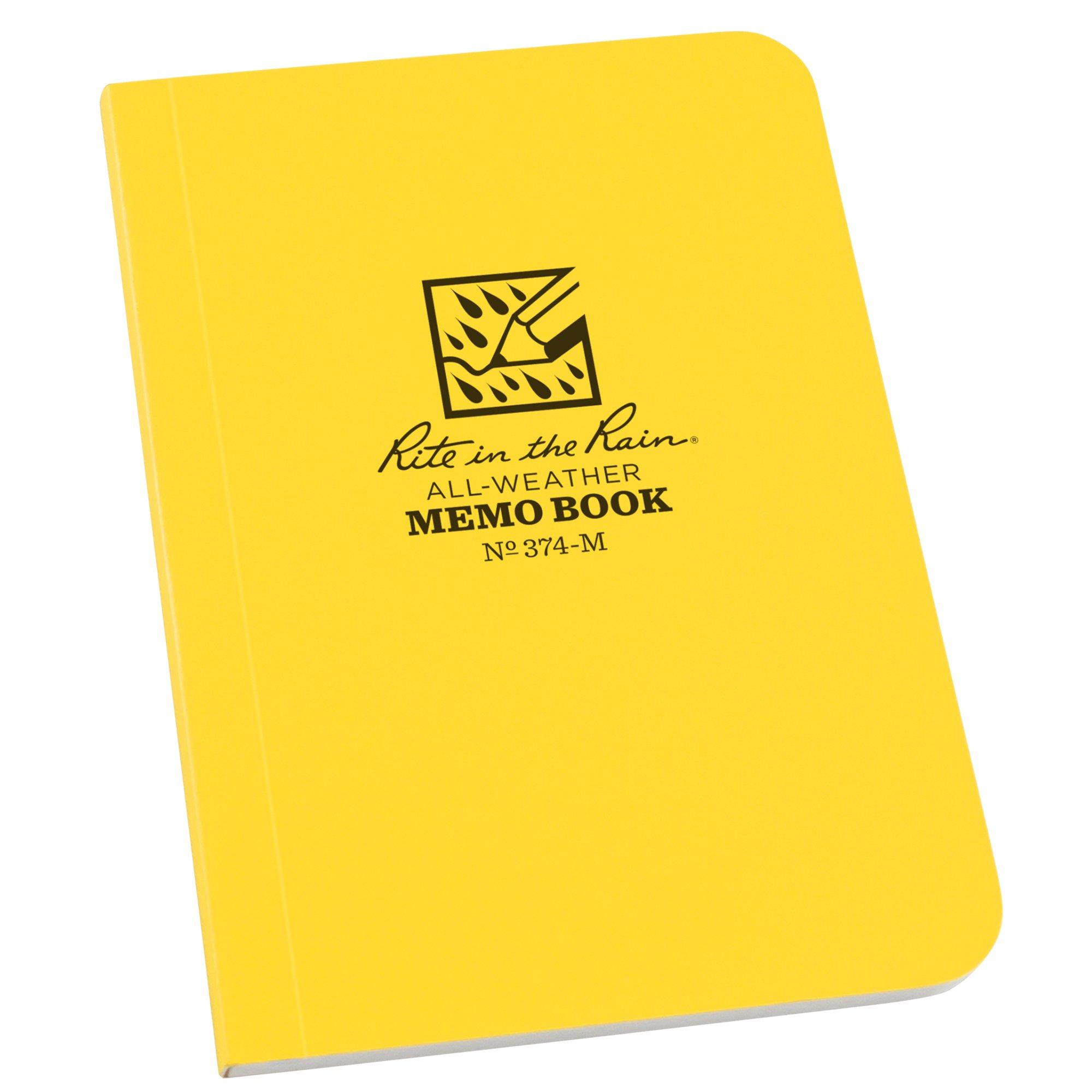 Rite in the Rain Soft Cover Book 374-M, 3 1/2" x 5", Yellow, Notizbuch