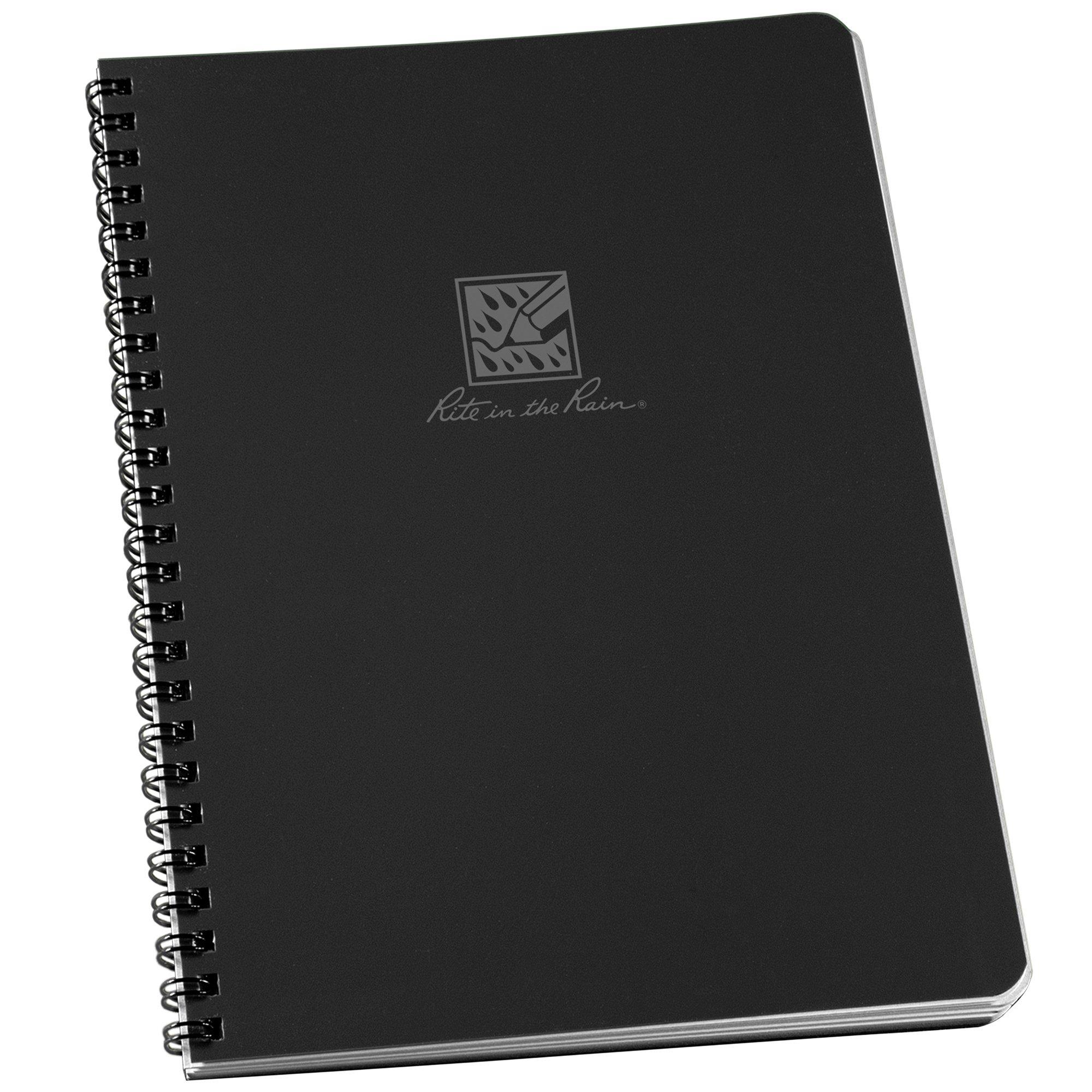 Rite in the Rain Side Spiral Notebook 773DG-LG 6 5/8" x 8 1/2", Black, Dot Grid, Notizbuch