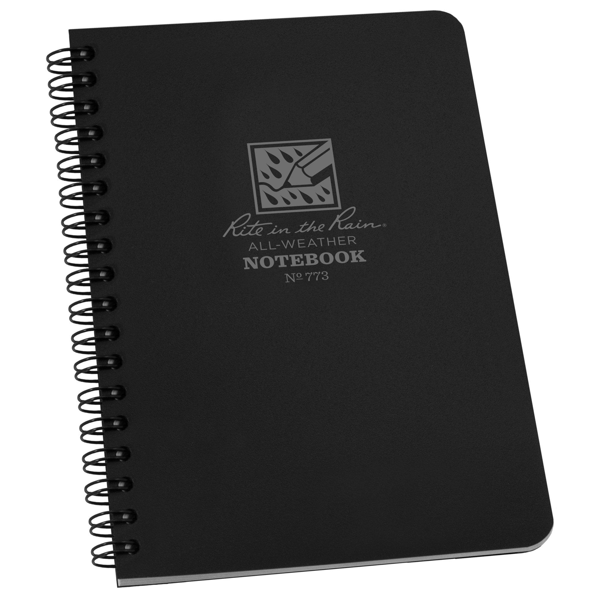 Rite in the Rain Universal Spiral Notebook 773, 4 5/8" x 7", Black, Notizbuch