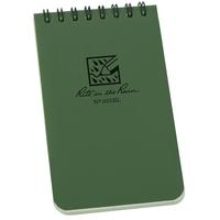 Afbeelding voor Rite in the Rain Top Spiral Bilingual Notebook Green 935BL, 3" x 5", Green, notitieboekje