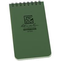 Afbeelding voor Rite in the Rain Top Spiral Notebook 935, 3" x 5", Green, notitieboekje