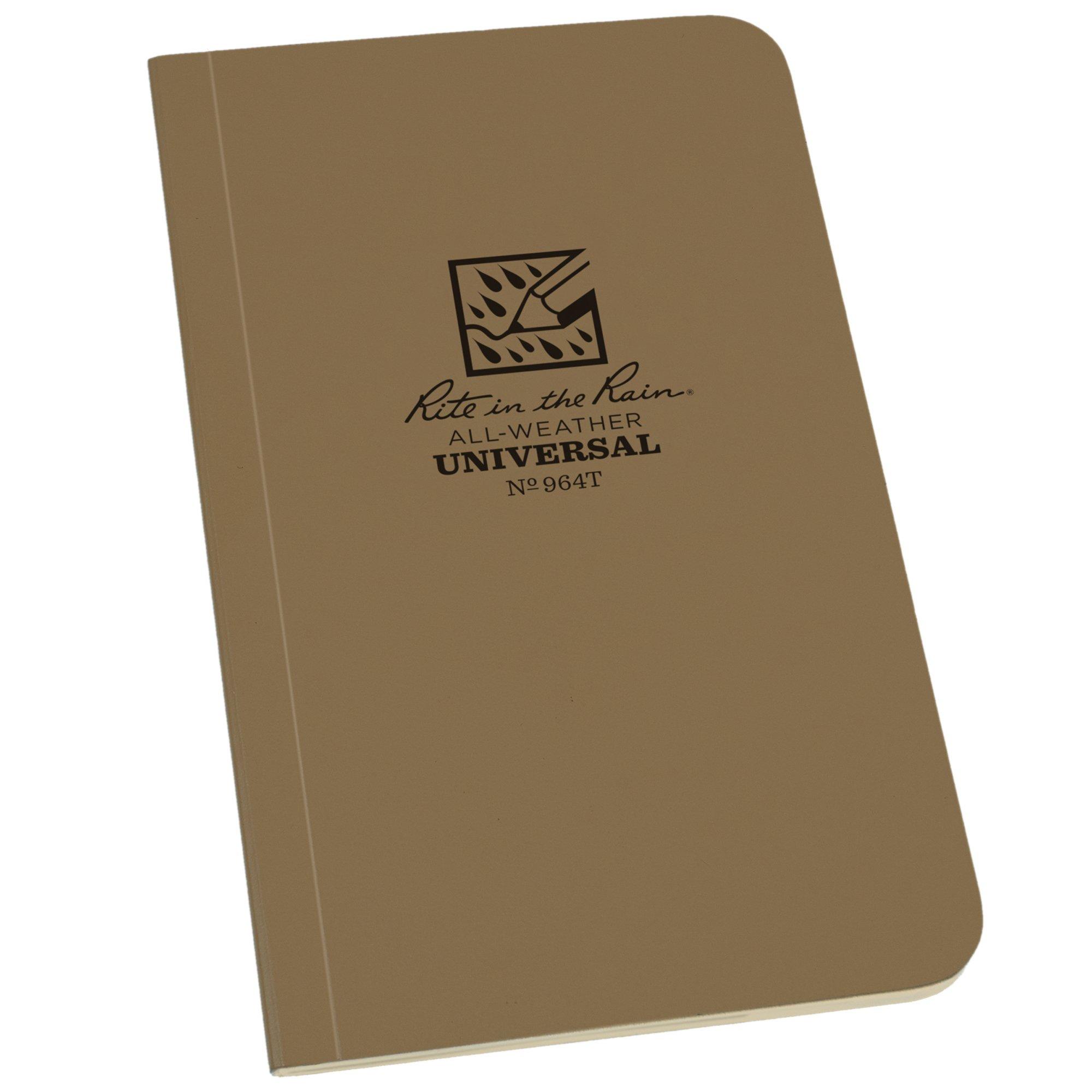 Rite in the Rain Soft Cover Book 964T, 3 1/2" x 6", Tan, Notizbuch