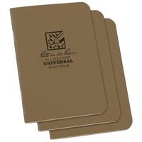 Afbeelding voor Rite in the Rain Stapled Notebooks 971TFX-M, 3 1/4" x 4 5/8", Tan, set van 3 notitieboekjes