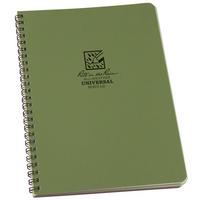 Afbeelding voor Rite in the Rain Side Spiral Notebook 973-LG 6 5/8" x 8 1/2", Green, Line Grid, notitieboek