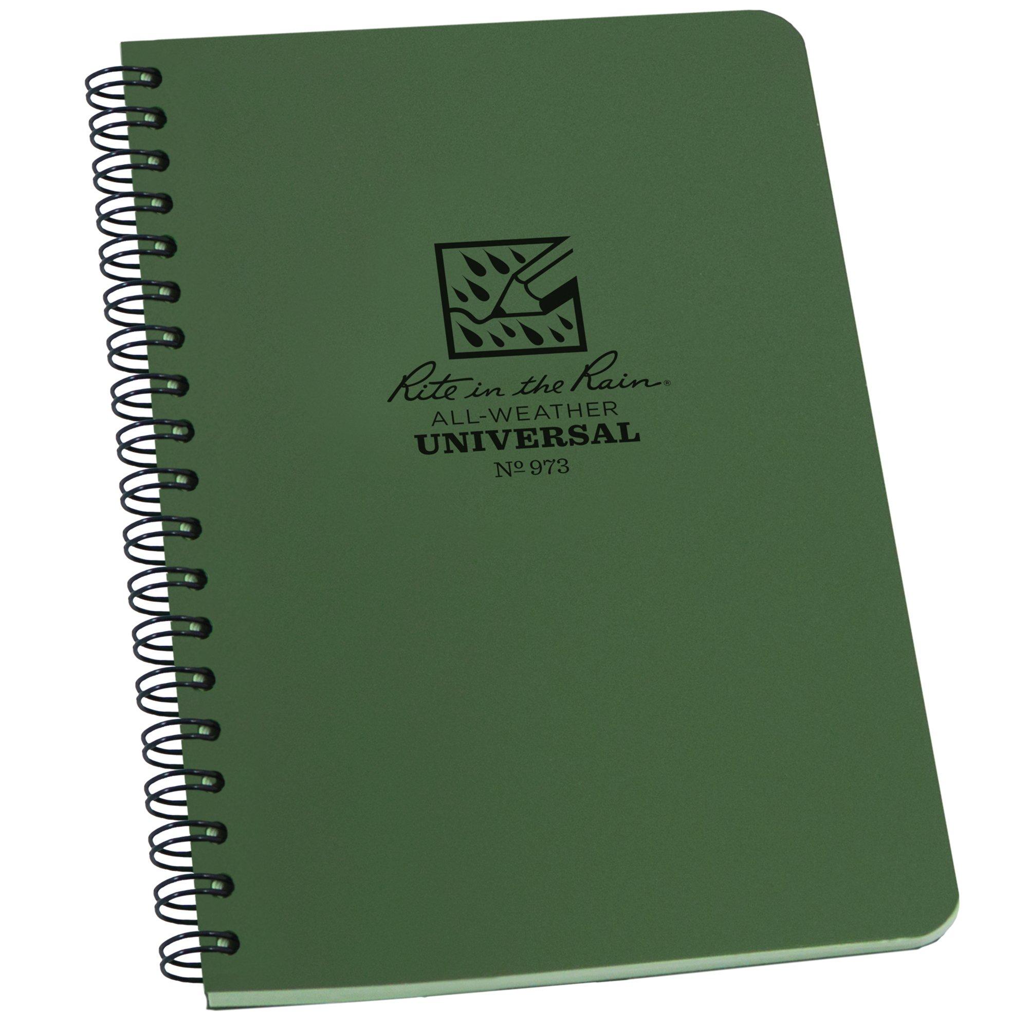 Rite in the Rain Universal Spiral Notebook 973,4 5/8" x 7", Green, Notizbuch