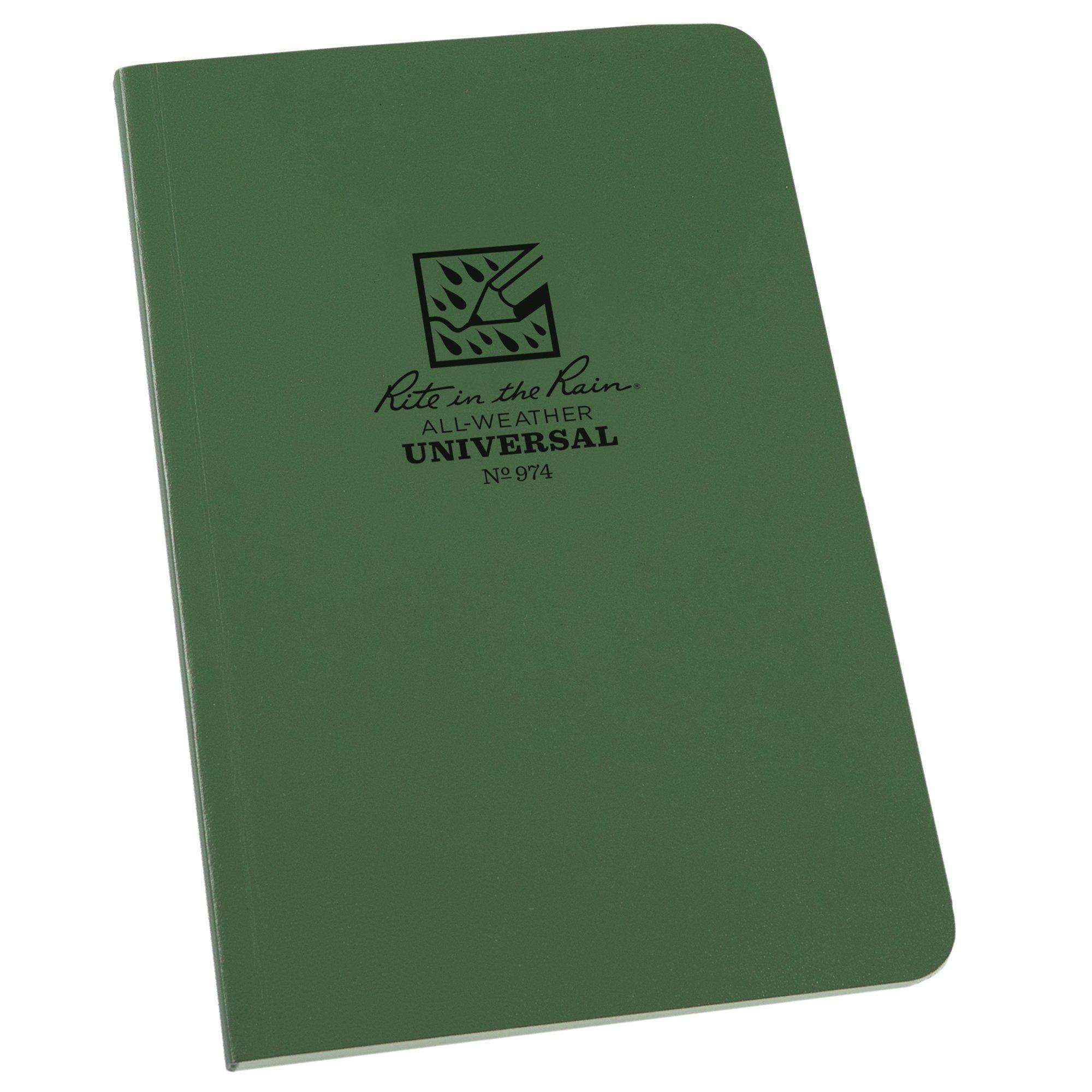 Rite in the Rain Universal Soft Cover Book 974, 4 5/8" x 7", Green, Notizbuch