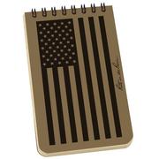 Afbeelding voor Rite in the Rain Top Spiral Notebook FL935T, 3" x 5", Tan, Flag, notitieboekje