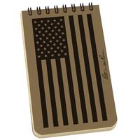 Afbeelding voor Rite in the Rain Top Spiral Notebook FL935T, 3" x 5", Tan, Flag, notitieboekje