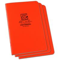 Afbeelding voor Rite in the Rain Universal Stapled Notebooks OR71FX, 4 5/8" x 7", Orange, set van 3 notitieboekjes