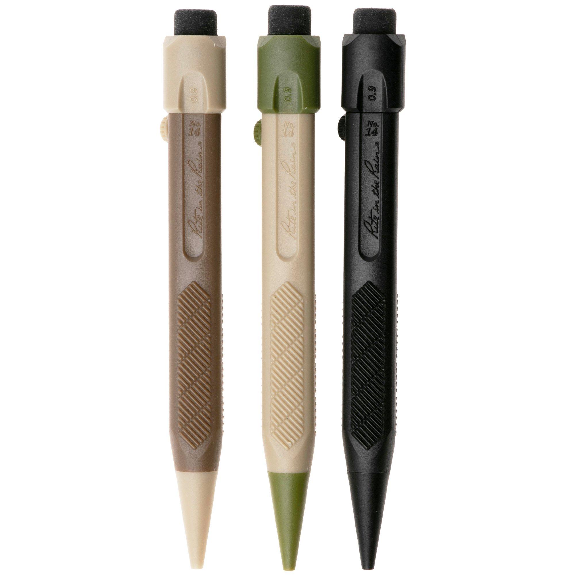 Rite in the Rain All-Weather Slide-Click Pencils TAC14, Druckbleistift, 3-teiliges Set