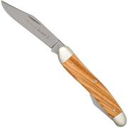 Robert Klaas Classic Line 100mm, coltello da tasca in legno d'olivo con apribottiglia