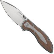 Reate Iron X, IRONX-BM Brown Micarta, diseño Kirby Lambert