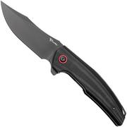 Afbeelding voor Reate Jack Jr. JJR-BL-DLC-AL-RD, Black DLC CPM S30V, Black Aluminum / Carbon Fiber, Red Hardware zakmes