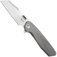 Afbeelding voor Reate Mantis Satin Elmax, Patterned Bead Blasted Titanium, zakmes