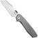 Afbeelding voor Reate Mantis Satin Elmax, Patterned Bead Blasted Titanium, zakmes