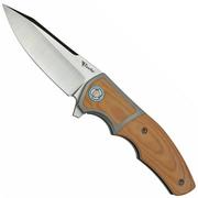 Reate Mini Crossroads M390, Micarta weiß MCR-WHM Taschenmesser, Kirby Lambert Design 