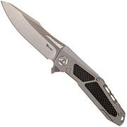 Reate K3 Carbonfibre Inlay, Droppoint CTS-204P Satin Finish navalha