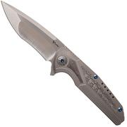 Reate K4 grau, Damascus Inlay, M390 Satin Finish Taschenmesser