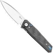 Reate PL-6 Satin Nitro-V, Black Micarta, Taschenmesser