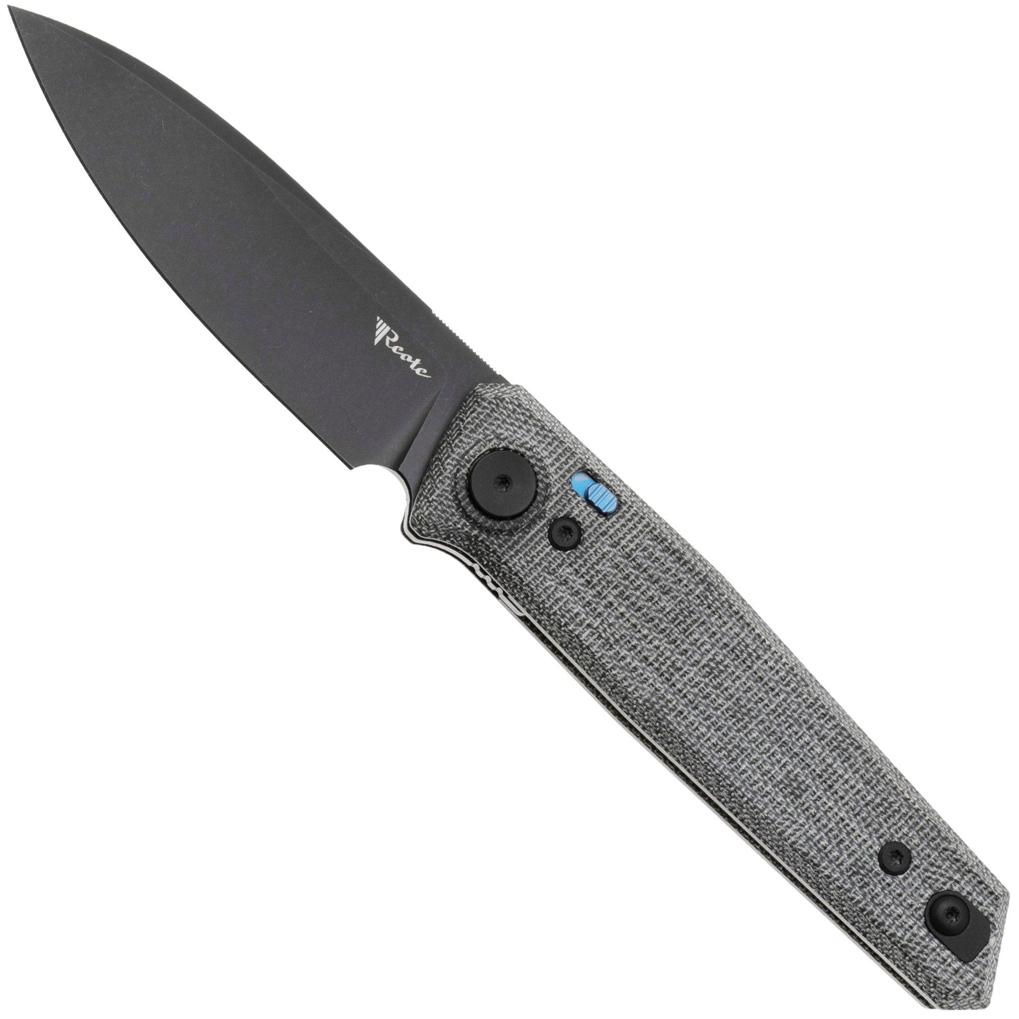 Reate PL-6 PVD Nitro-V, Black Micarta, couteau de poche