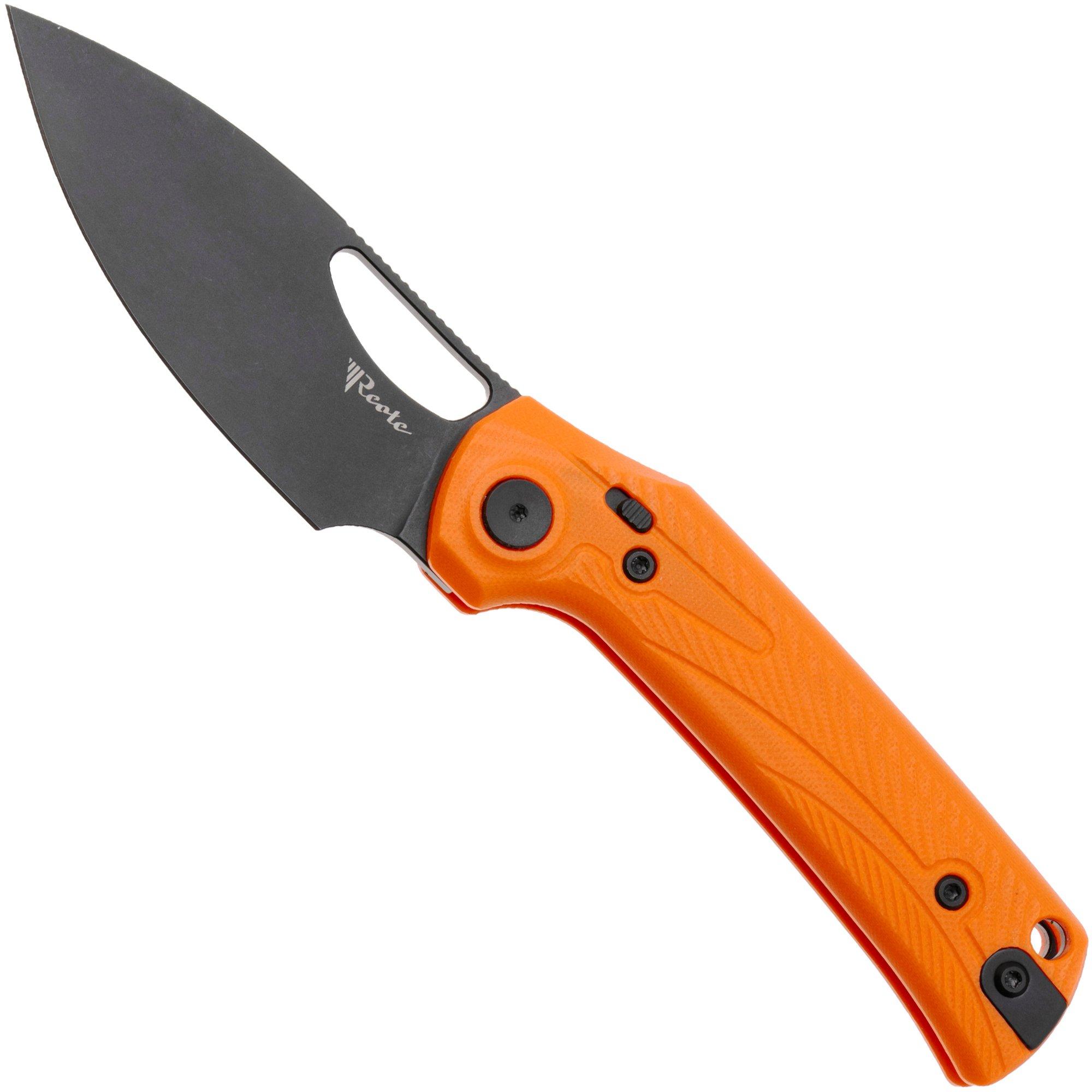 Reate PL-XE, PVD Nitro-V, Orange G10, couteau de poche
