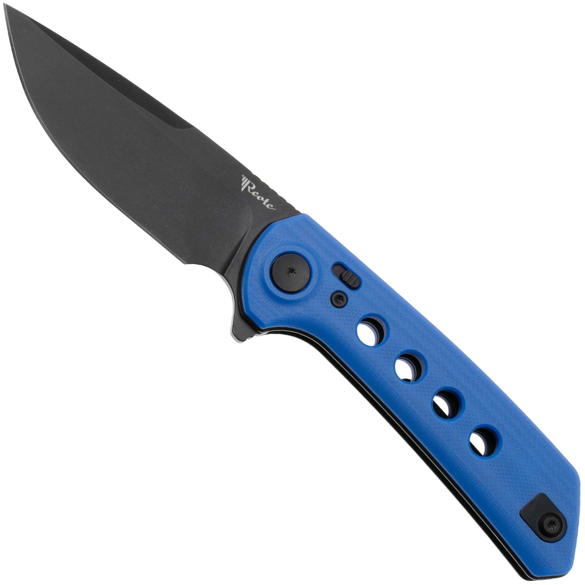 Reate PL-XF PVD Nitro-V, Blue G10, couteau de poche