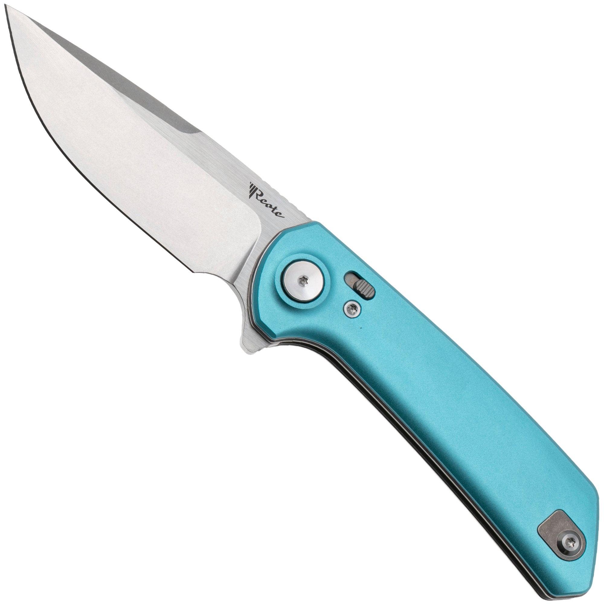 Reate PL-XF Stonewashed Nitro-V, Blue Aluminium, pocket knife