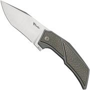 Reate T3500 Bead Blast Titanium couteau de poche, Tashi Bharucha design