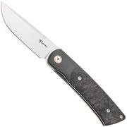 Reate Tribute Satin M390, Titanium FatCarbon Dark Matter Copper, zakmes, Jack Chen design