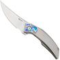Imagem para Reate Velocity Hand Satin Elmax, Bead Blasted Titanium Zircute Inlay, navalha,  Tashi Bharucha design