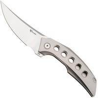 Afbeelding voor Reate Velocity Satin Elmax, Bead Blasted Titanium, zakmes, Tashi Bharucha design